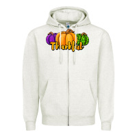 Halloween Pumpkins Thankful Zipper Hoodie | Teevron