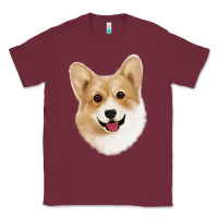 Burgundy Corgi Classic Tee - Jasminsmagicworld