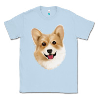 Dusty Blue Corgi Classic Tee - Jasminsmagicworld