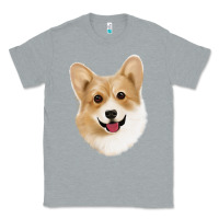 Heather Grey Corgi Classic Tee - Jasminsmagicworld