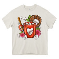 Cream Baseball Coffee cup Heavy Core Tee - FaDigitalArtStudio