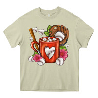 Mossy Baseball Coffee cup Heavy Core Tee - FaDigitalArtStudio