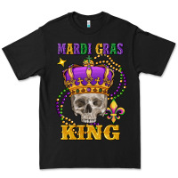 Black skull mardi gras king Premium Tee - FaDigitalArtStudio