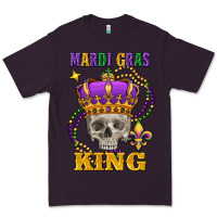 Plum skull mardi gras king Premium Tee - FaDigitalArtStudio