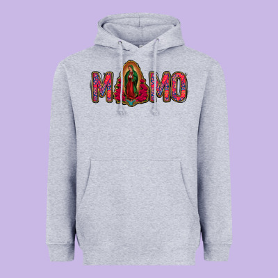 Lady Of Guadalupe Momo Heavyweight Hoodie Designed By Jasminsmagicworld