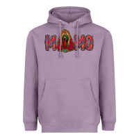 Lavender Lady Of Guadalupe Momo Heavyweight Hoodie - Jasminsmagicworld