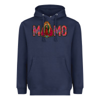 Navy Lady Of Guadalupe Momo Heavyweight Hoodie - Jasminsmagicworld