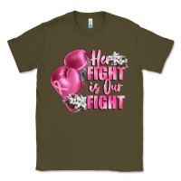 Army Green her fight is our fight Breast cancer awareness Classic Tee - FaDigitalArtStudio