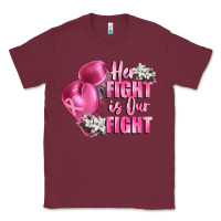 Burgundy her fight is our fight Breast cancer awareness Classic Tee - FaDigitalArtStudio