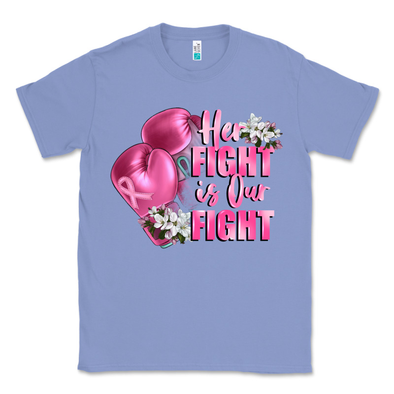 Her Fight Is Our Fight Breast Cancer Awareness Classic Tee by FaDigitalArtStudio | Teevron
