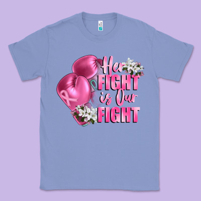 Her Fight Is Our Fight Breast Cancer Awareness Classic Tee Designed By Fadigitalartstudio