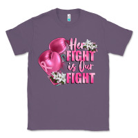 Lavender her fight is our fight Breast cancer awareness Classic Tee - FaDigitalArtStudio