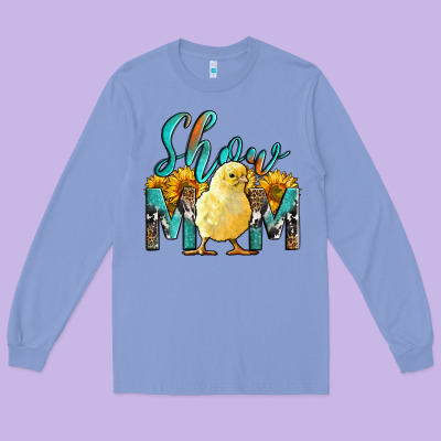 Western Show Mom Baby Chick Long Sleeve Tee Designed By Lillyallendesigns
