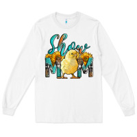 White Western Show Mom Baby Chick Long Sleeve Tee - LillyAllenDesigns