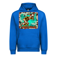 Cobalt Sagittarius turquoise cowhide Urban Hoodie - RanaPortraitStore