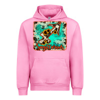 Fuchsia Pink Sagittarius turquoise cowhide Urban Hoodie - RanaPortraitStore