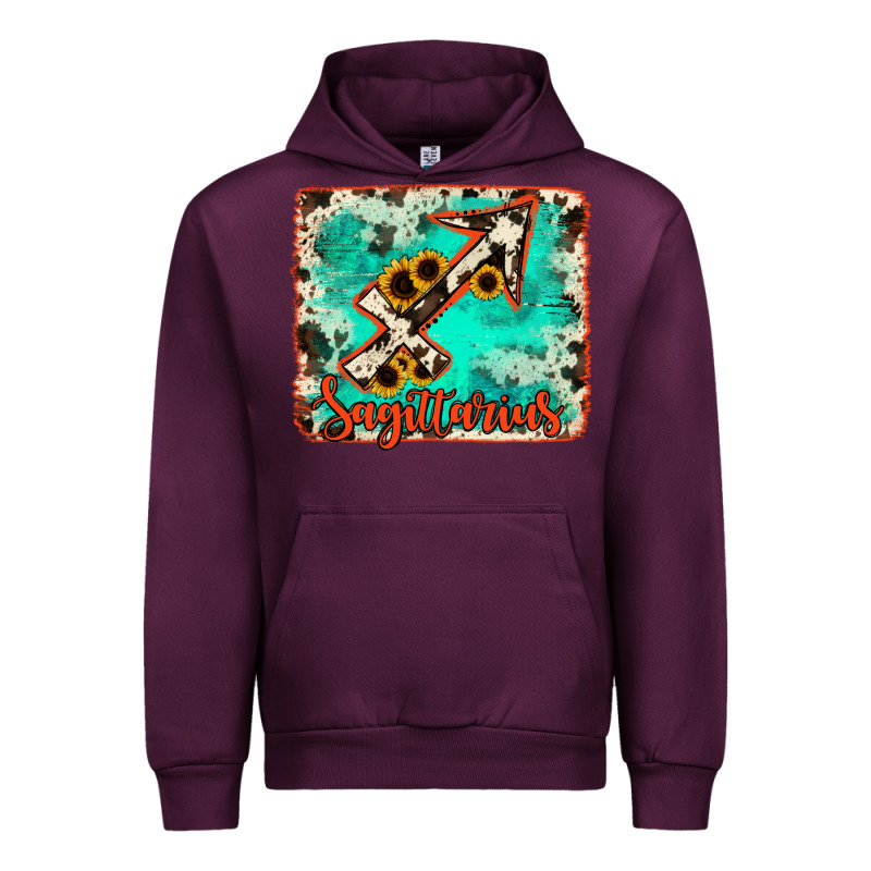 Sagittarius Turquoise Cowhide Urban Hoodie by RanaPortraitStore | Teevron