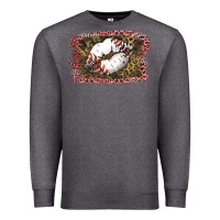Charcoal Heather Baseball Lips Premium Sweatshirt - Jasminsmagicworld
