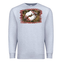 Heather Grey Baseball Lips Premium Sweatshirt - Jasminsmagicworld