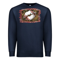 Navy Baseball Lips Premium Sweatshirt - Jasminsmagicworld