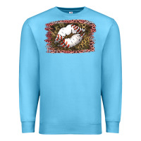 Ocean Blue Baseball Lips Premium Sweatshirt - Jasminsmagicworld