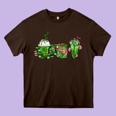 Cactus Lover Cactus Coffee Cups Heavy Core Tee Designed By Fadigitalartstudio