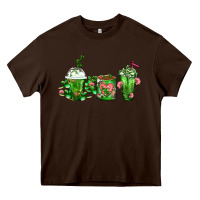 Chocolate Brown Cactus Lover Cactus Coffee Cups Heavy Core Tee - FaDigitalArtStudio