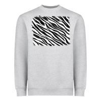 Heather Grey zebra background Heavyweight Sweatshirt - RanaPortraitStore