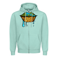 Seafoam summer vibes pineapple lips Zipper Hoodie - Jasminsmagicworld