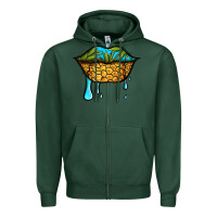 Sports Green summer vibes pineapple lips Zipper Hoodie - Jasminsmagicworld