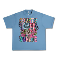 Pebble Blue country music junkie Urban Heavy Tee - CowhideDigitalArt