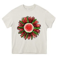 Cream Watermelon Sunflower Heavy Core Tee - Jasminsmagicworld