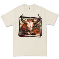 Bone Western Bull Skull Premium Tee - FaDigitalArtStudio