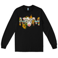 Black Western Baby Calf Mom With Sunflower Long Sleeve Tee - LillyAllenDesigns