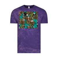 Cloud Purple Longhorn Pattern Vintage Tee - CowhideDigitalArt