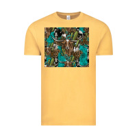Vintage Mustard Longhorn Pattern Vintage Tee - CowhideDigitalArt