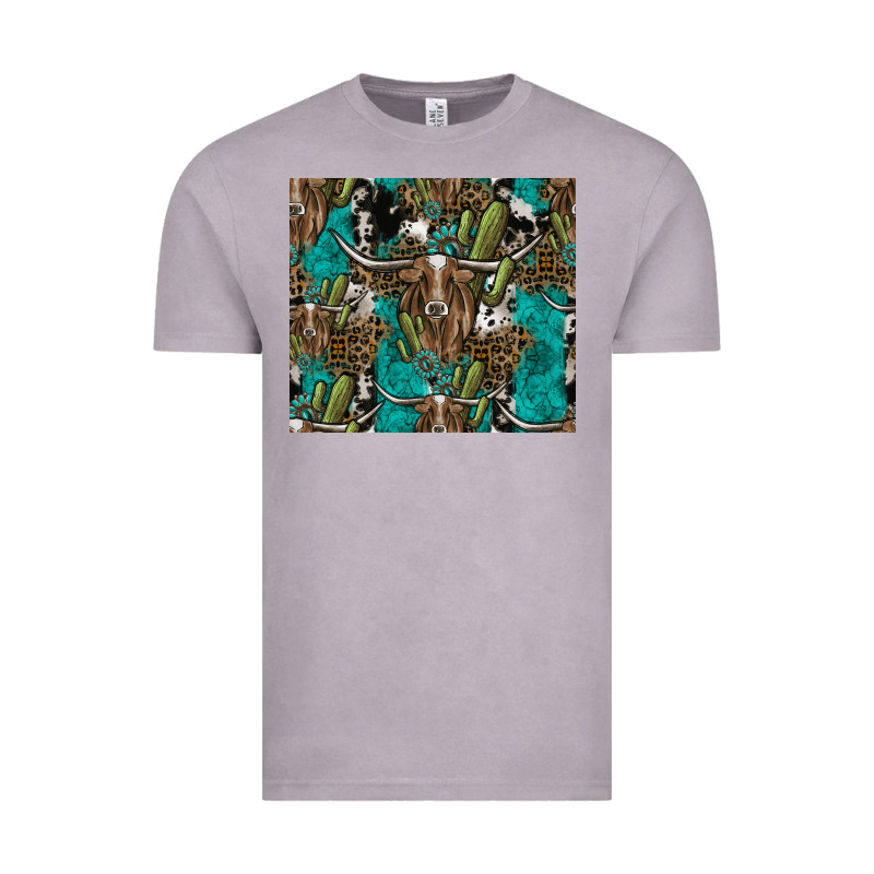 Longhorn Pattern Vintage Tee by CowhideDigitalArt | Teevron