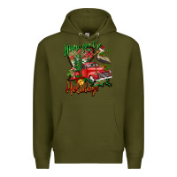 Army Green home for the holidays louisiana Premium Hoodie - BarkalooDesign