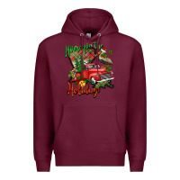 Burgundy home for the holidays louisiana Premium Hoodie - BarkalooDesign