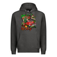 Charcoal Heather home for the holidays louisiana Premium Hoodie - BarkalooDesign
