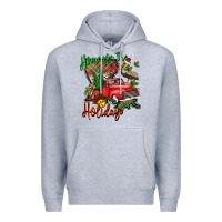 Heather Grey home for the holidays louisiana Premium Hoodie - BarkalooDesign
