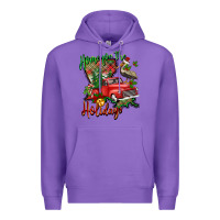 Purple home for the holidays louisiana Premium Hoodie - BarkalooDesign