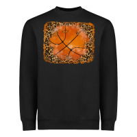 Black glitter leopard basketball background Heavyweight Sweatshirt - RanaPortraitStore