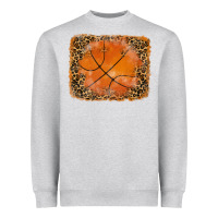 Heather Grey glitter leopard basketball background Heavyweight Sweatshirt - RanaPortraitStore