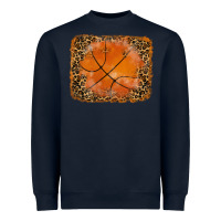 Navy glitter leopard basketball background Heavyweight Sweatshirt - RanaPortraitStore