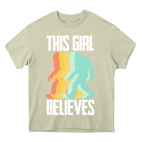 Mossy bigfoot t  shirt bigfoot   this girl believes t  shirt Heavy Core Tee - DesigneFamous