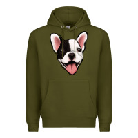 Army Green French Bulldog Premium Hoodie - Jasminsmagicworld
