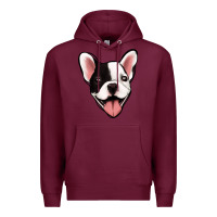 Burgundy French Bulldog Premium Hoodie - Jasminsmagicworld