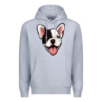 Heather Grey French Bulldog Premium Hoodie - Jasminsmagicworld