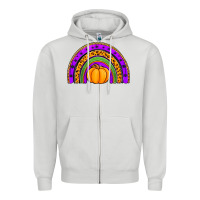 Dove Grey halloween rainbow Zipper Hoodie - Jasminsmagicworld
